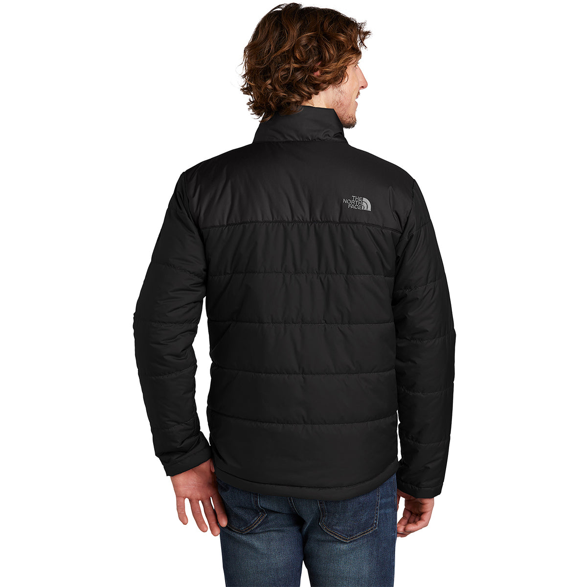 The North Face Black Stand-Collar Puffer Jacket with Smooth Yoke