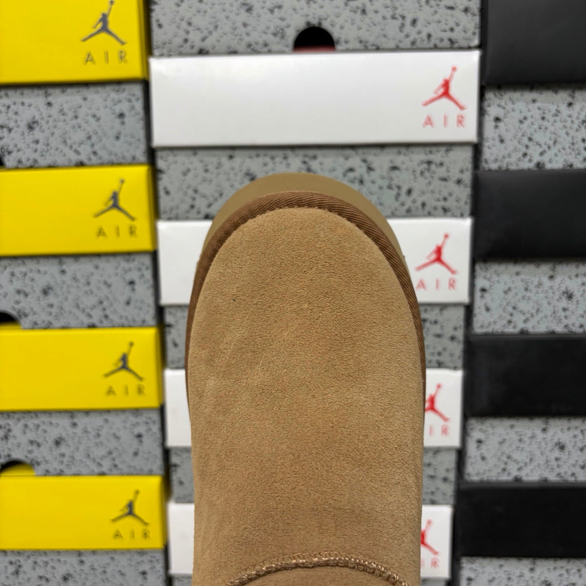 UGG Funkette Platform Clog – Women's Sherpa-Collar Suede Mule in Camel