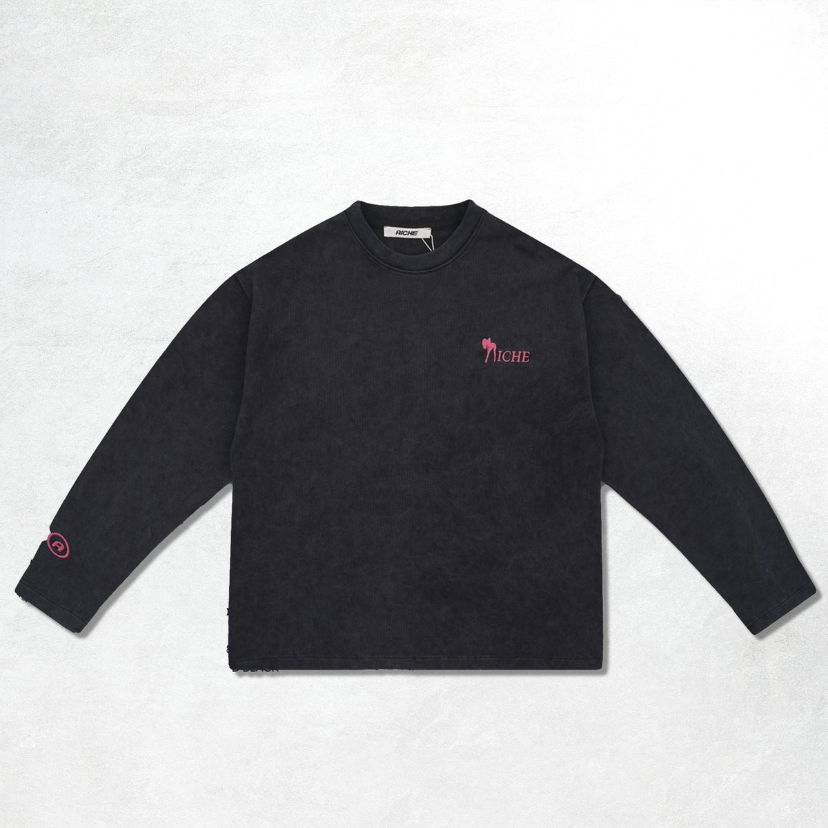 Aiche Silhouette Longsleeve: Washed Black