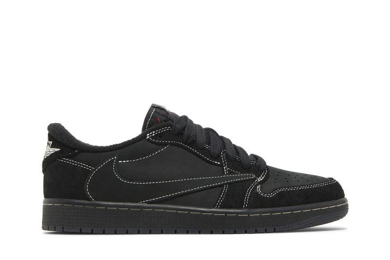 Travis Scott x Air Jordan 1 Retro Low OG SP 'Black Phantom' – Stealthy Collab Sneaker with Reverse Swoosh