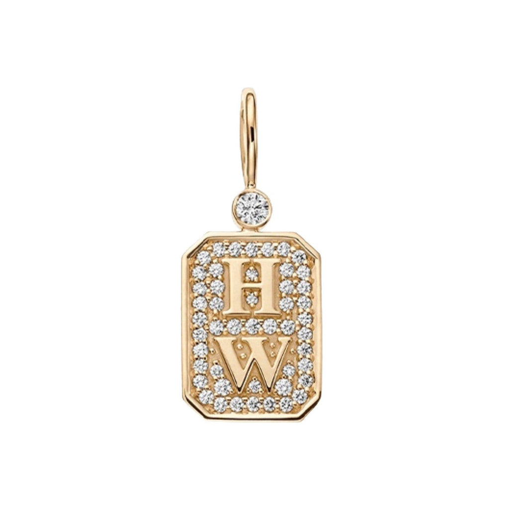 Harry Winston Style Lock Cubic Zirconia Necklace