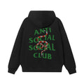Anti Social Social Club Snake Graphic Green Logo Black Hoodie