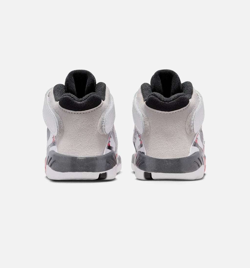 Air Jordan 8 Retro "White and True Red" Infant/Toddler Shoe – White/Black/True Red