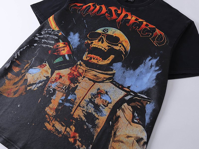 Godspeed Skull Racing Graphic T-Shirt