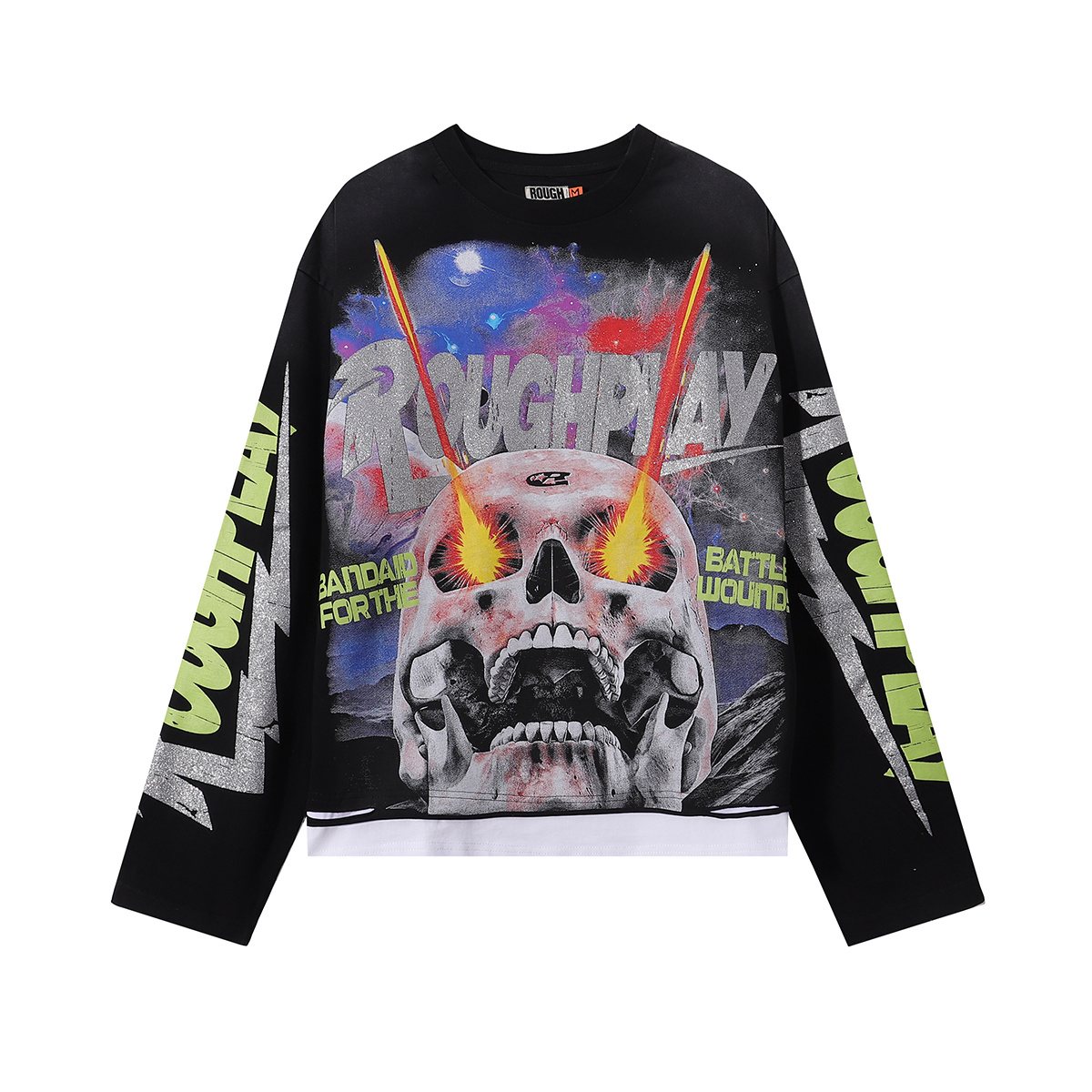 Rough Play Power Skull Long-Sleeve T-Shirt