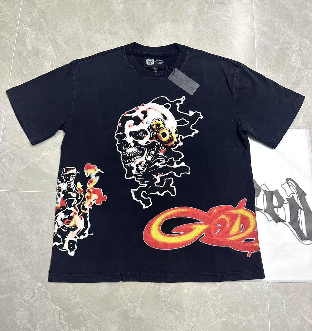 Godspeed Skull Graphic Short-Sleeve T-Shirt