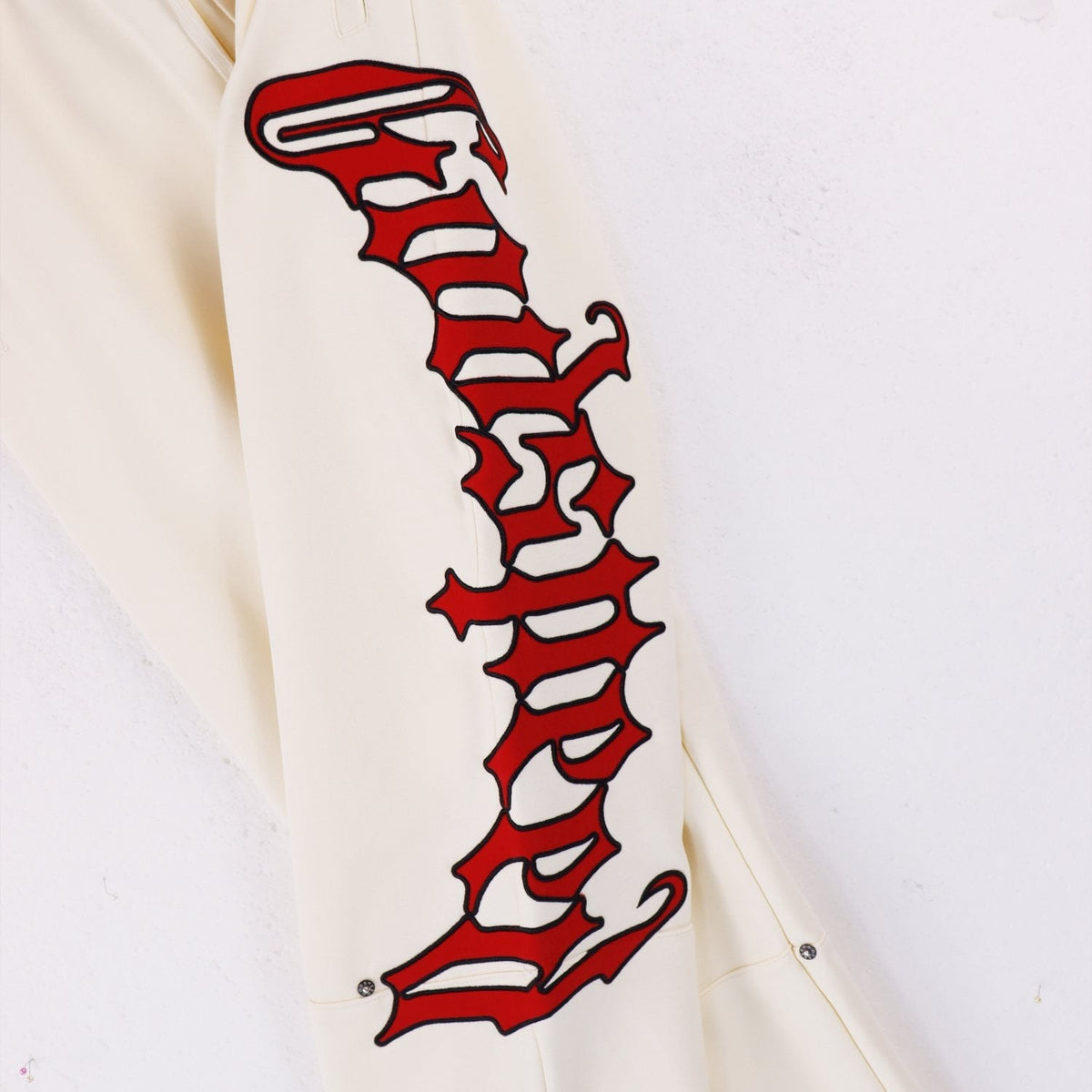 Godspeed Red Gothic Print Zip Hoodie Tracksuit Set