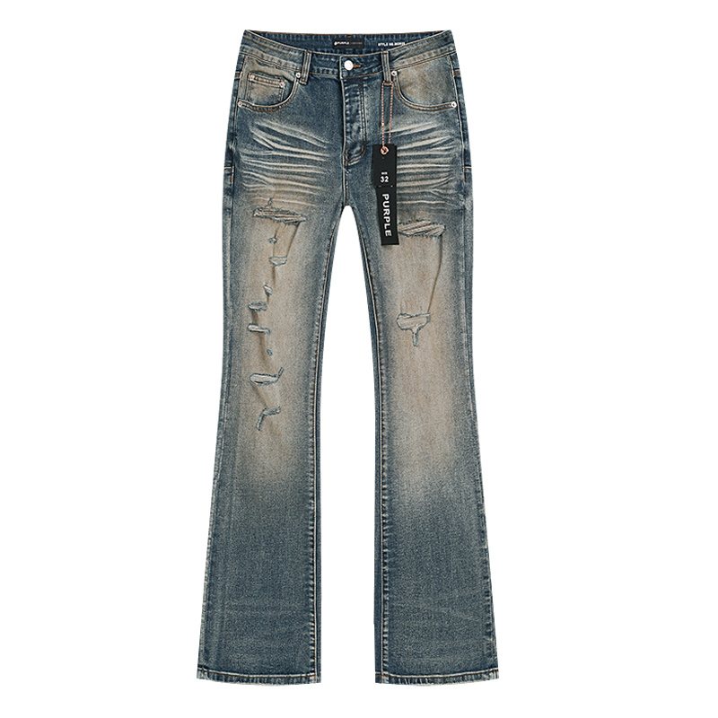 Purple Brand Distressed Flare Jeans