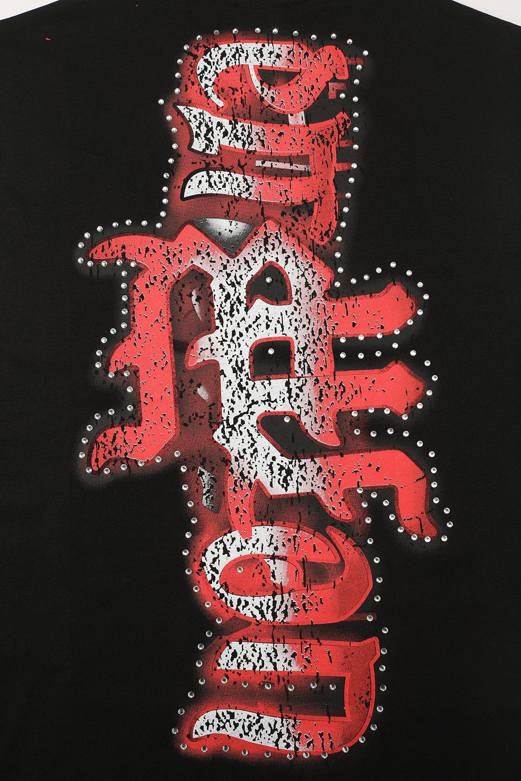 MIXED EMOTION Gothic Rhinestone Sleeveless Graphic T-Shirt
