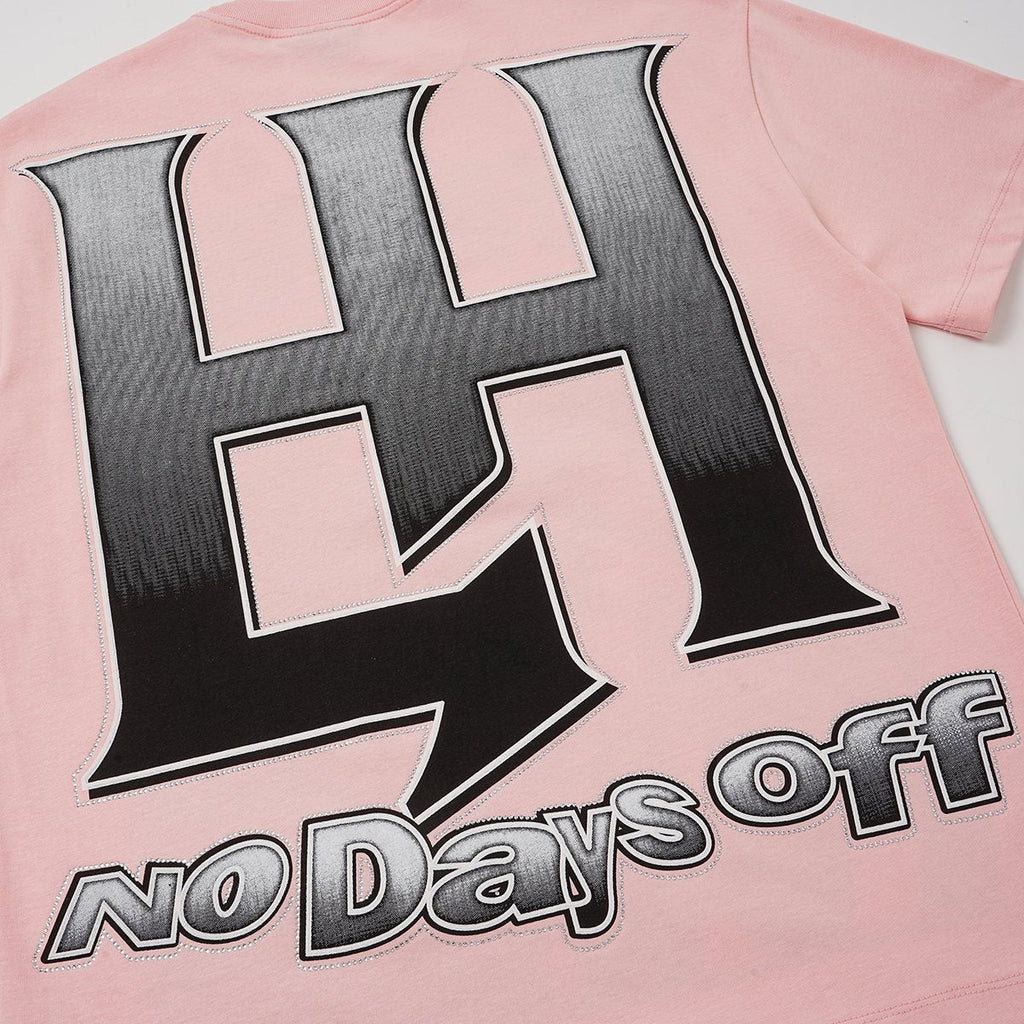Life Hustlere No Days Off Rhinestone Graphic T-Shirt