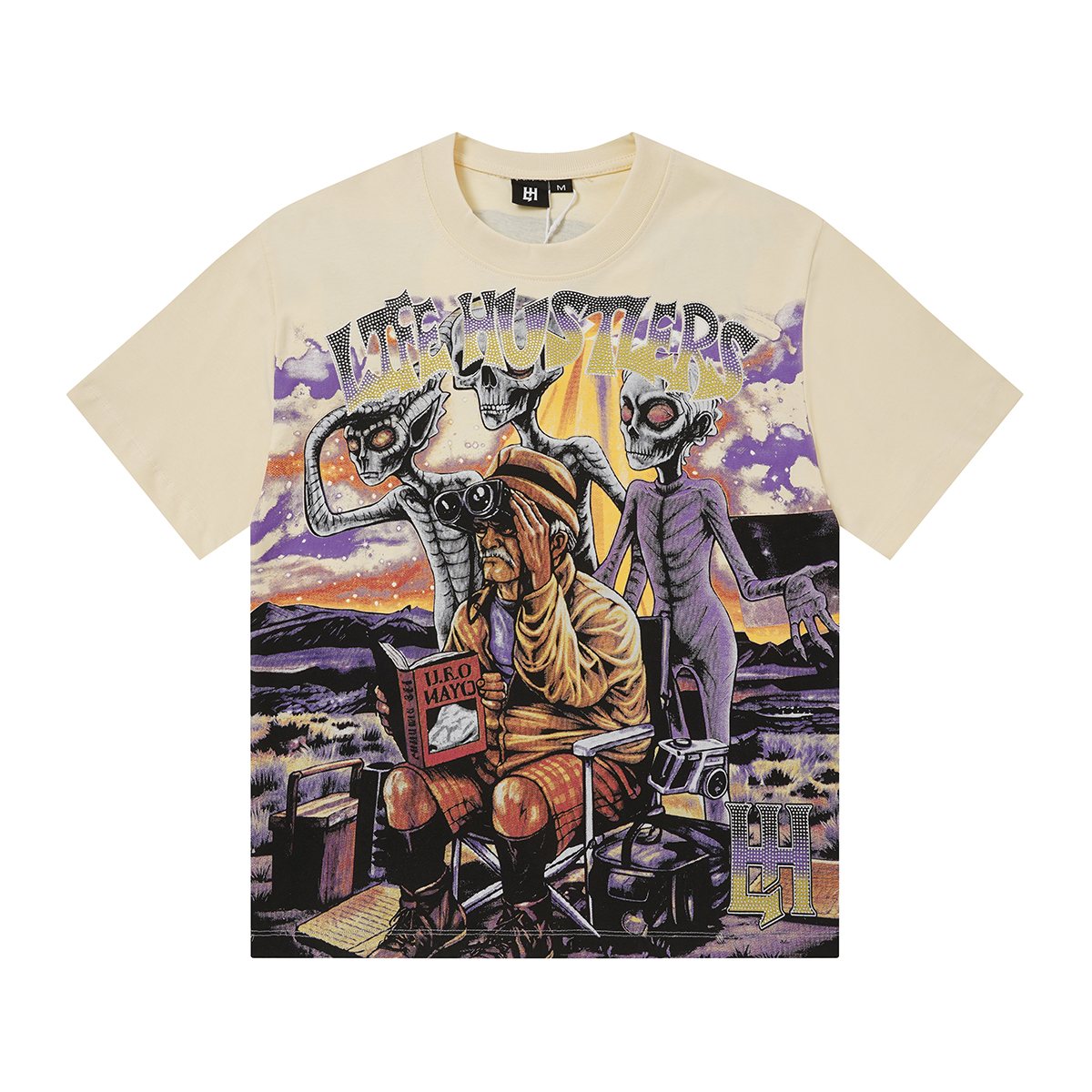 Life Hustlere No Days Off Alien UFO Graphic T-Shirt