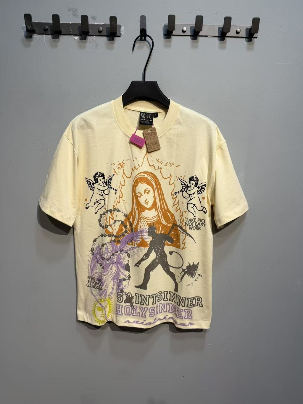 SAINT Cherub & Cross Short-Sleeve T-Shirt