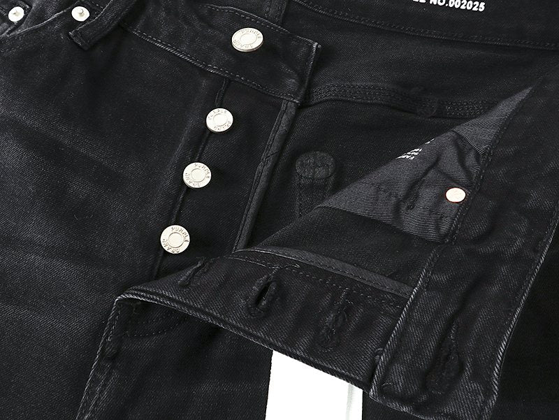 Purple Brand Star Embellished Denim Shorts