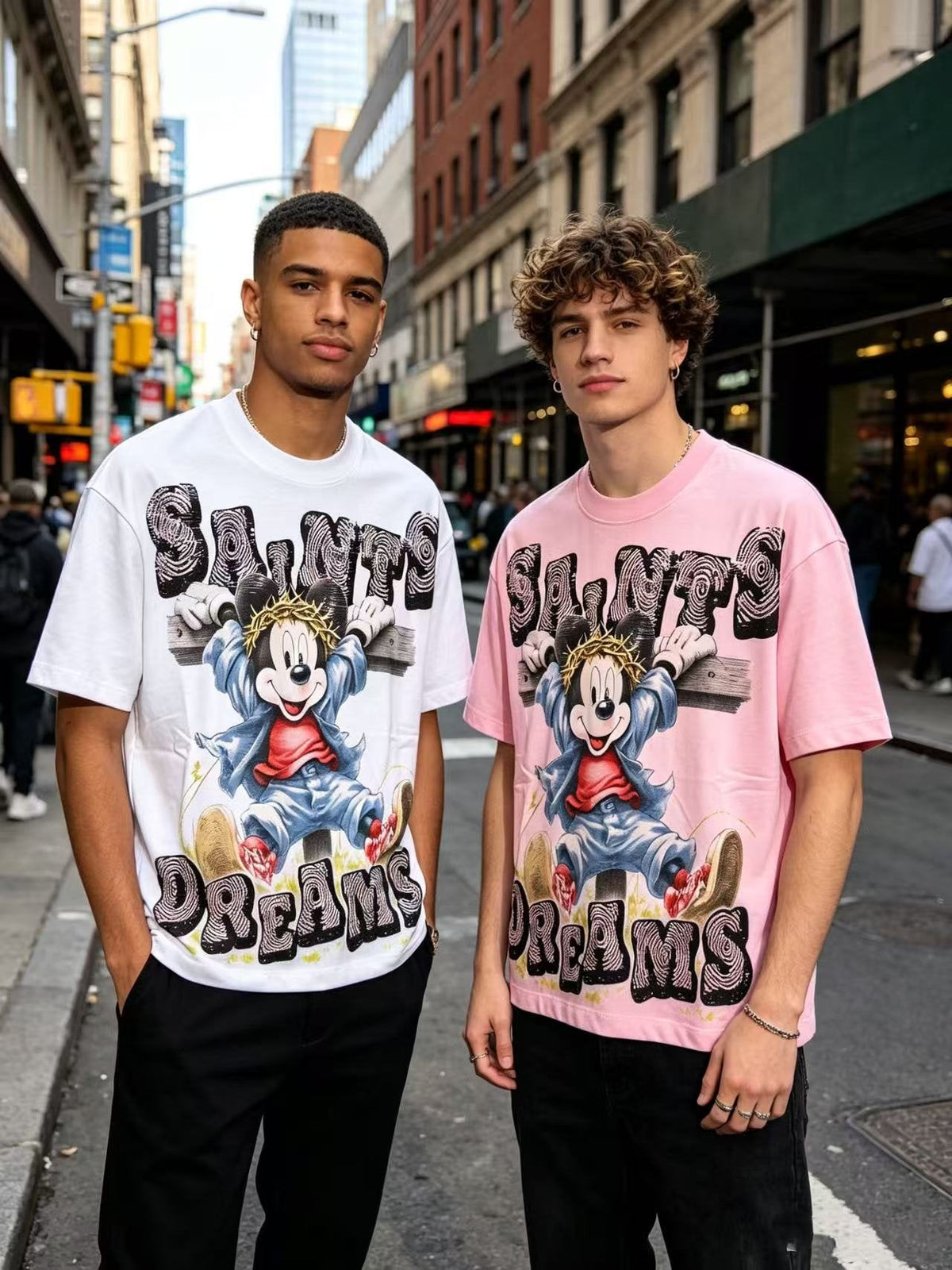 SAINT Dreams Rhinestone Graphic T-Shirt