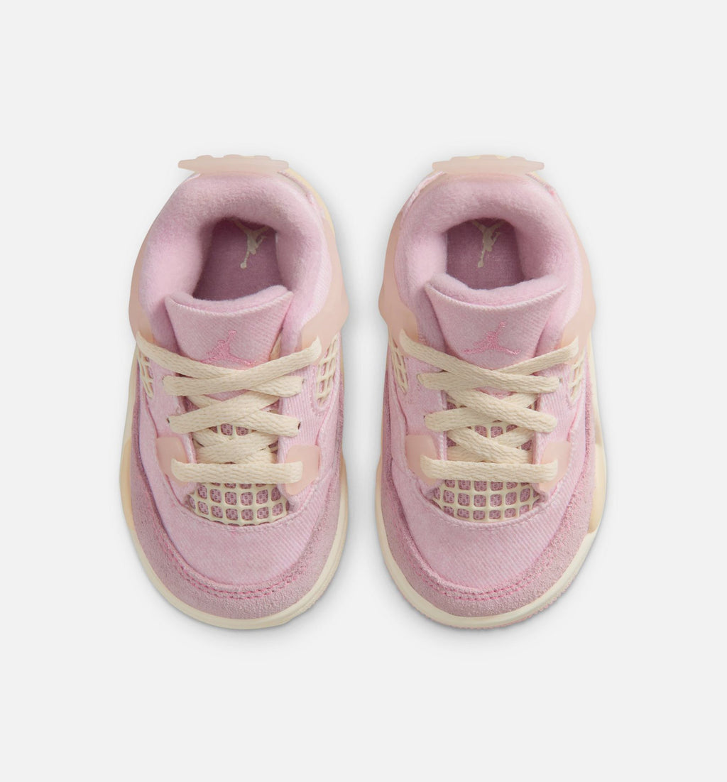 Air Jordan 4 Retro Pink Pearl & Iced Carmine Infant/Toddler Lifestyle Shoes - Iced Carmine/Coconut Milk/Anthracite/Muslin/Pinksicle