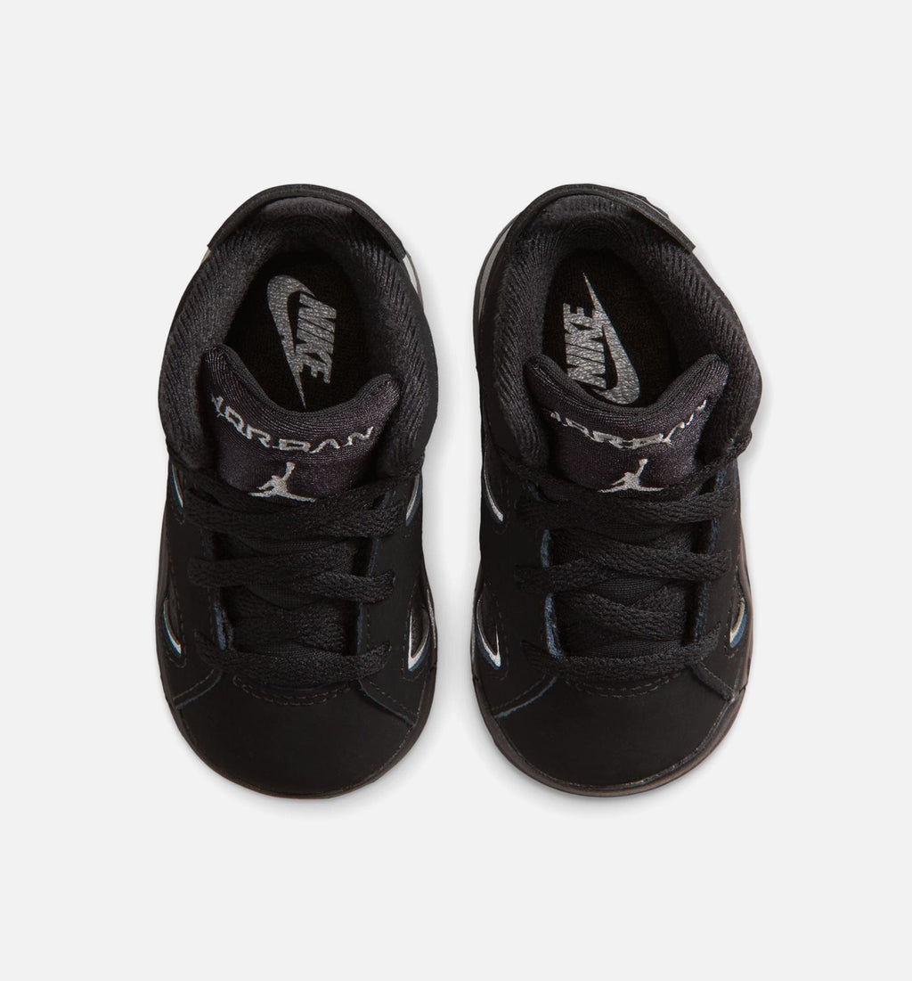 Air Jordan 6 Cap and Gown | Infant/Toddler Lifestyle Shoe | Black/Reflective Silver/Black