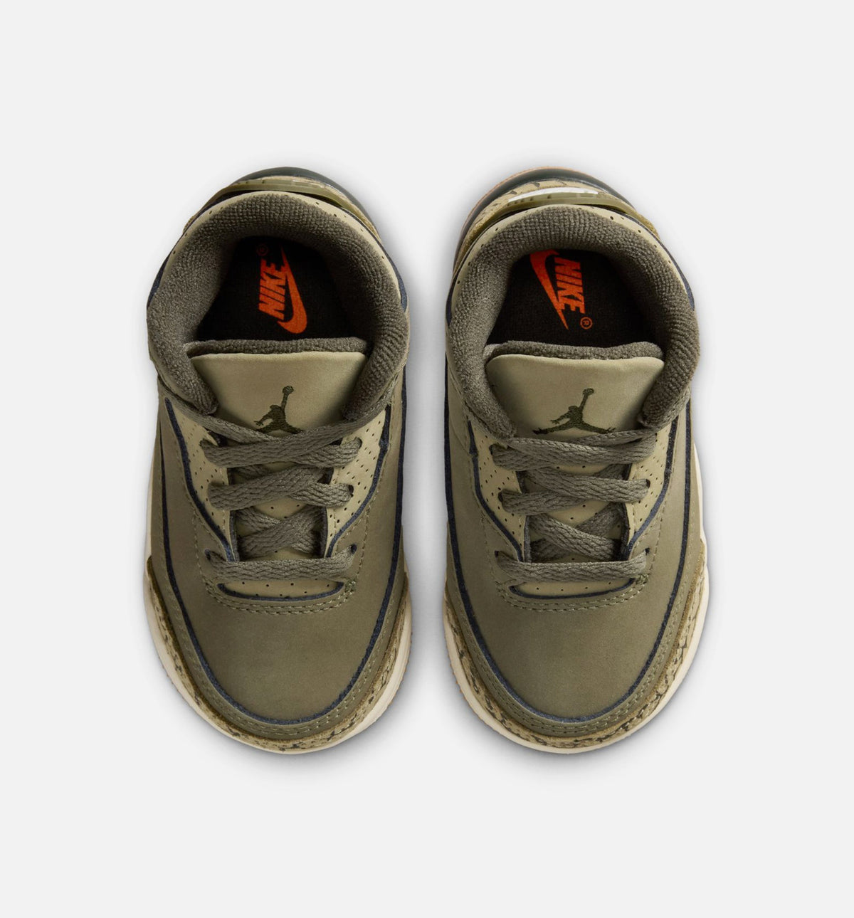 Air Jordan 3 Retro Medium Olive Baby & Toddler Sneakers - Medium Olive / Light Olive / Sail