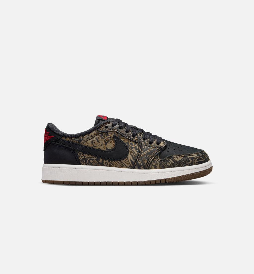 Air Jordan 1 Retro Low OG Laser Black and Varsity Red Grade School Lifestyle Shoe – Black/Varsity Red/Summit White