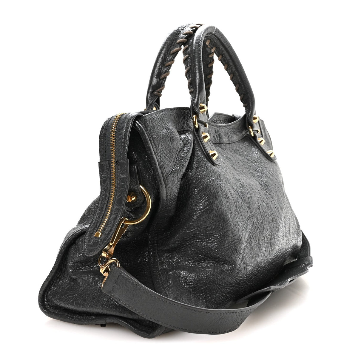 Agneau Classic Gold Hardware City Gris Fossile