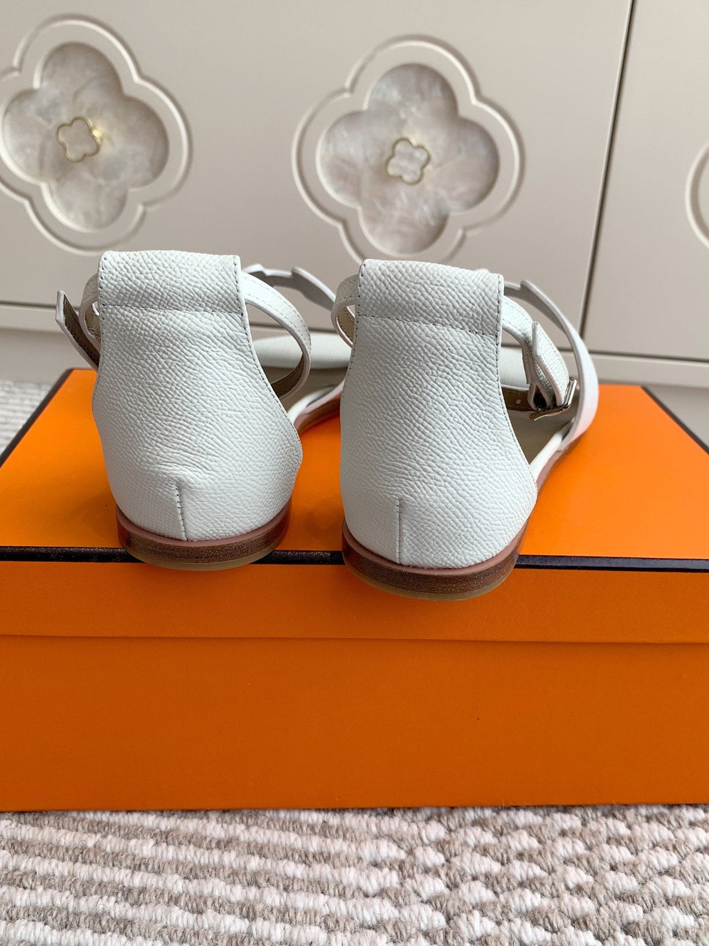 Hermès Santorini Classic H Flat Sandals
