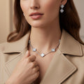 Van Cleef & Arpels Vintage Alhambra White Chalcedony 10 Motifs Necklace