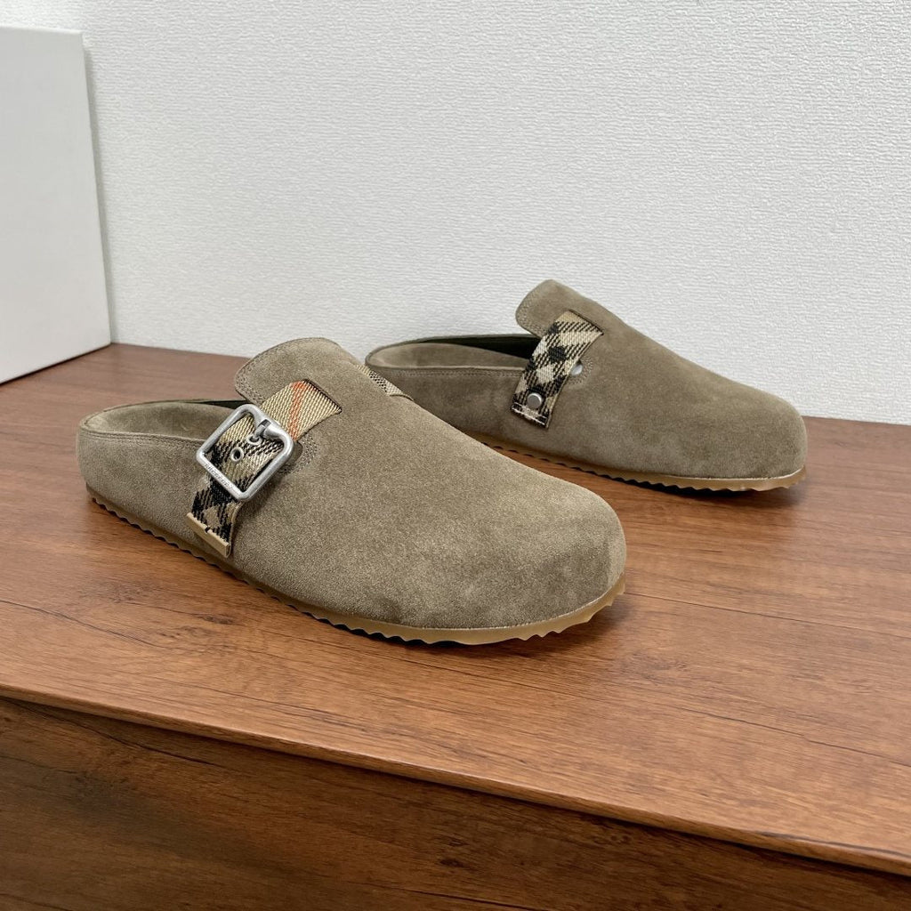 Burberry Check-Strap Slide Sandals
