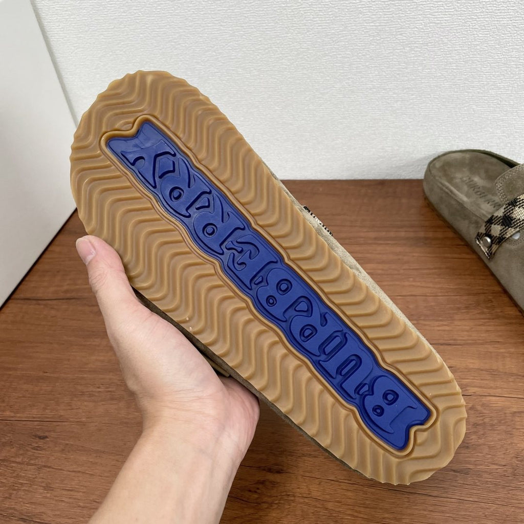 Burberry Check-Strap Slide Sandals