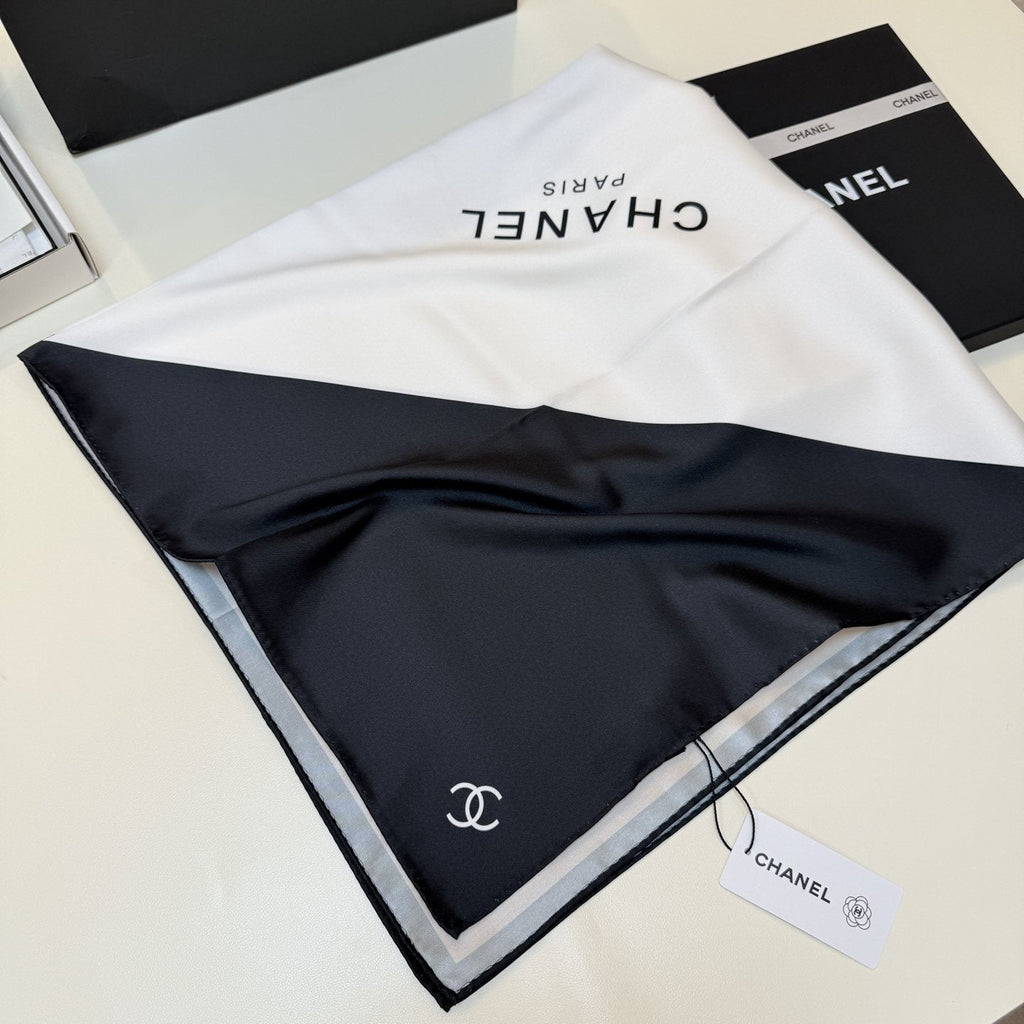 Chanel Geometric Color-Block Square Scarf