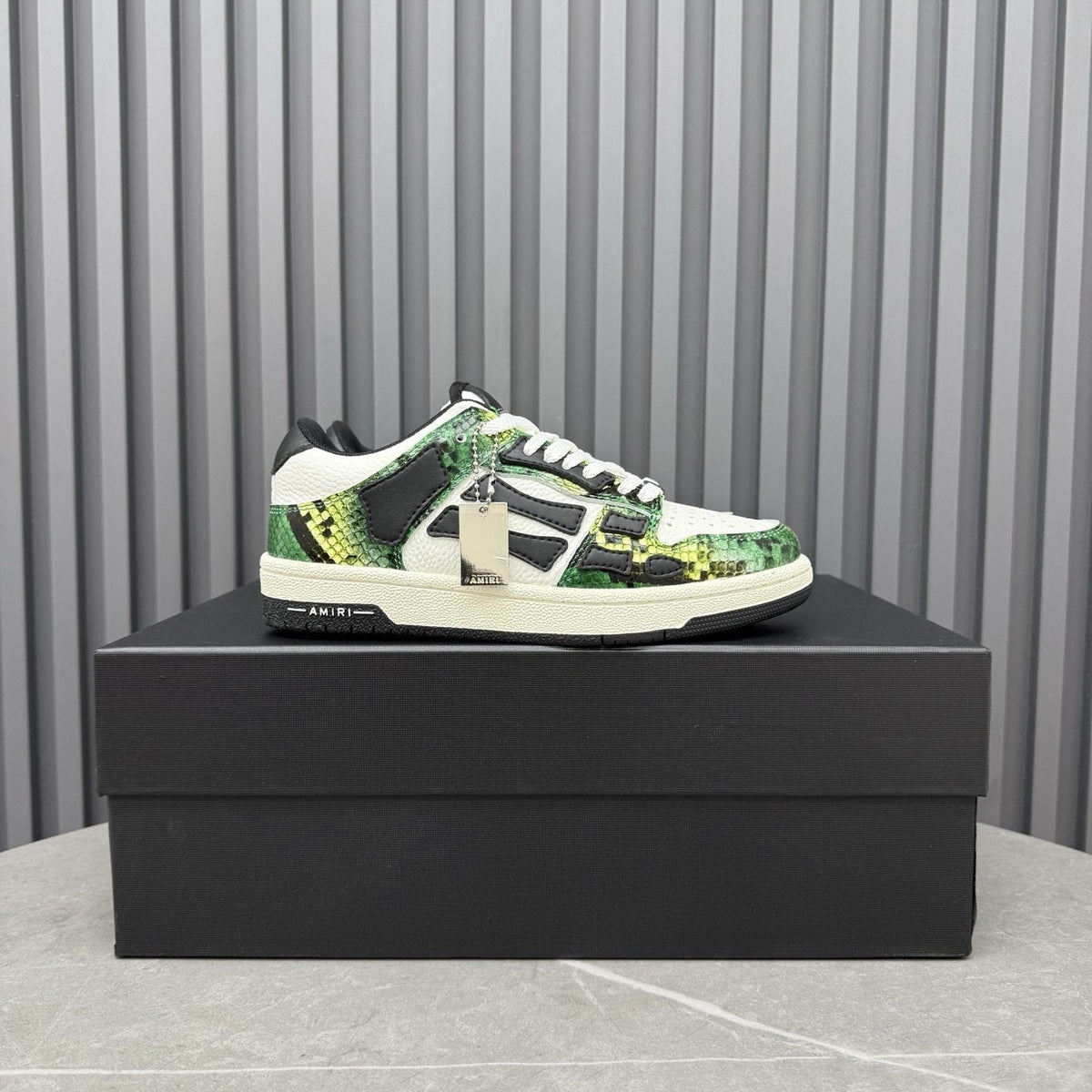 Amiri Green Patterned Low-Top Sneakers