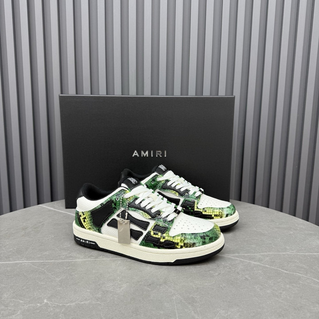 Amiri Green Patterned Low-Top Sneakers