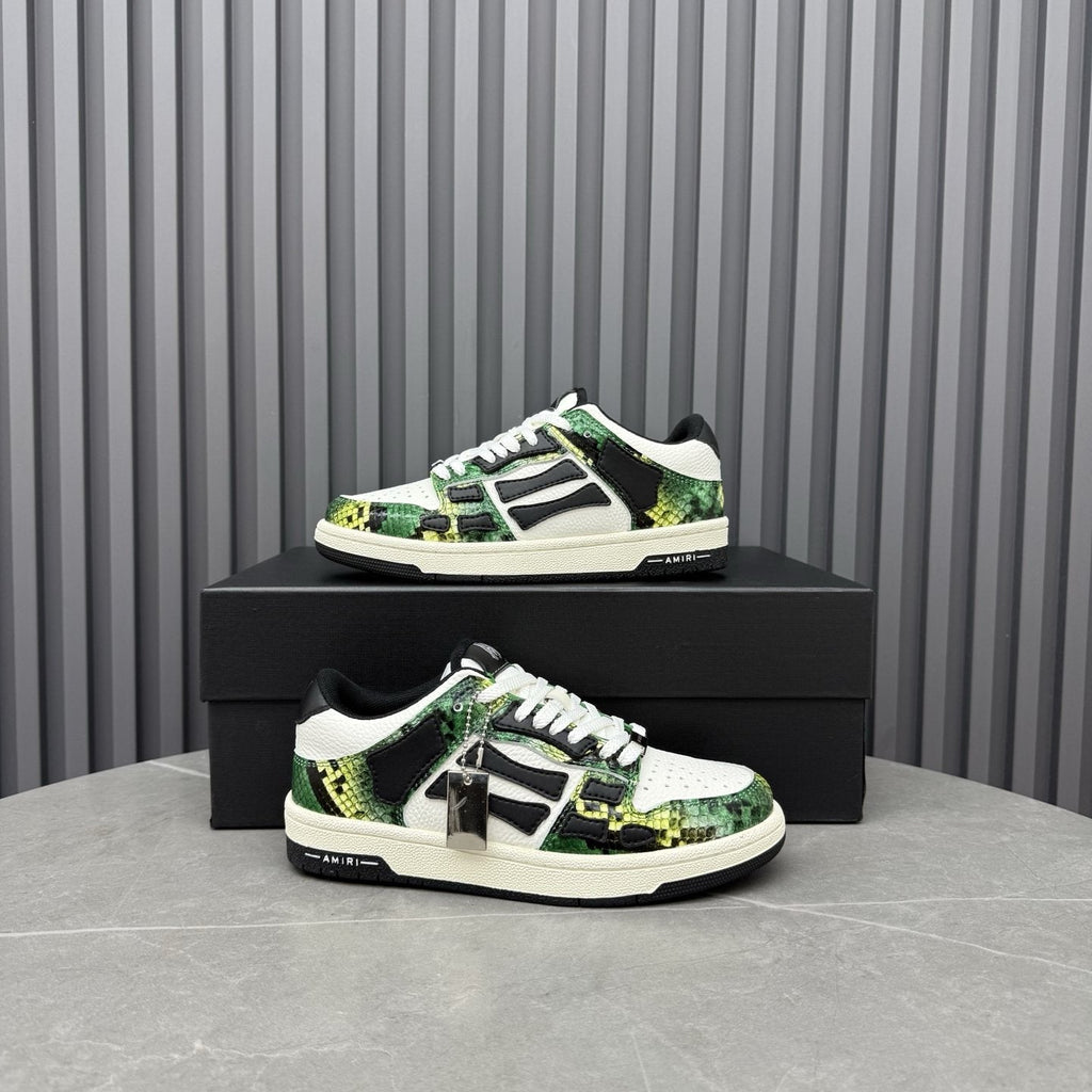 Amiri Green Patterned Low-Top Sneakers