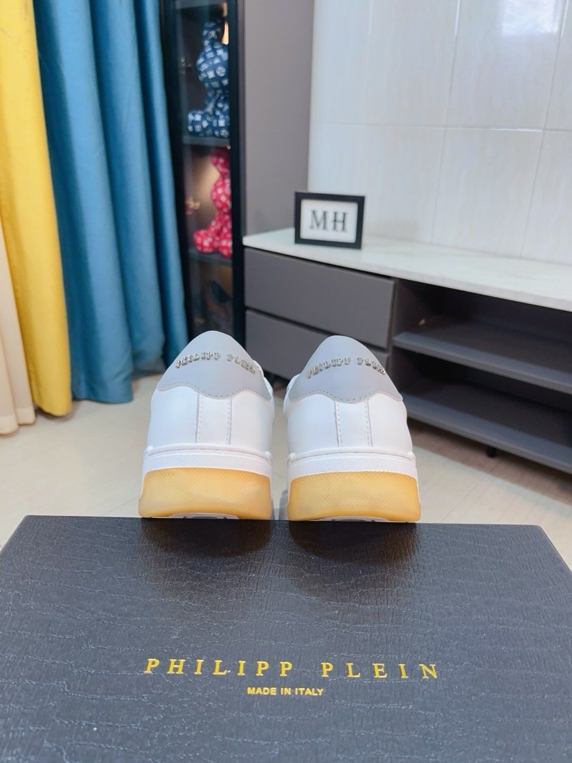 Philipp Plein White Gum Sole Sneakers