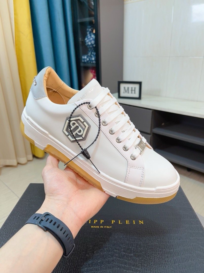 Philipp Plein White Gum Sole Sneakers