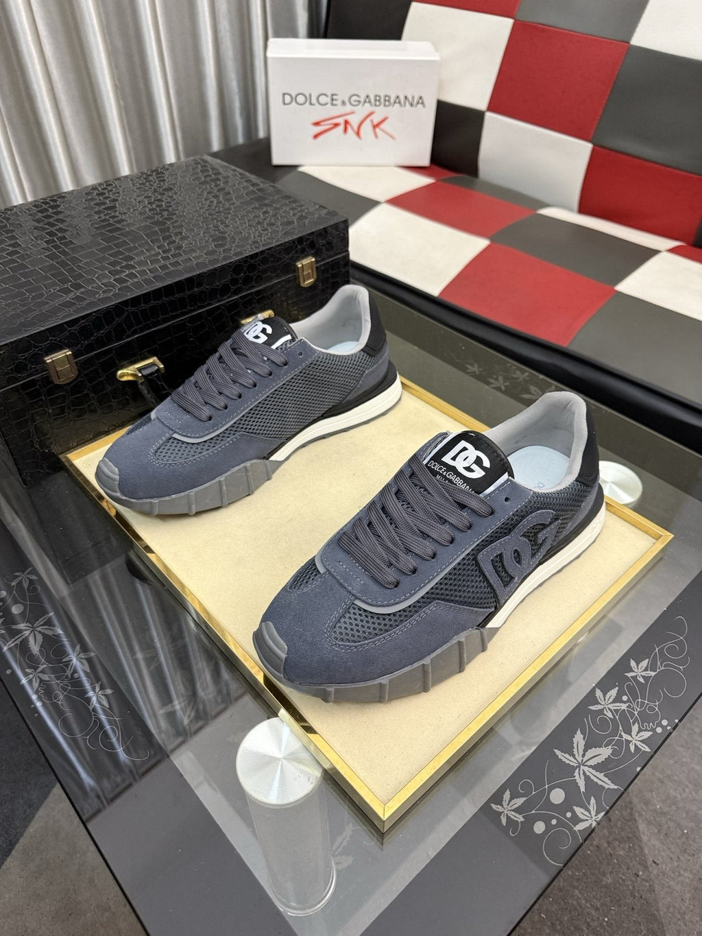 Dolce & Gabbana Slate Blue Low-Top Sneakers