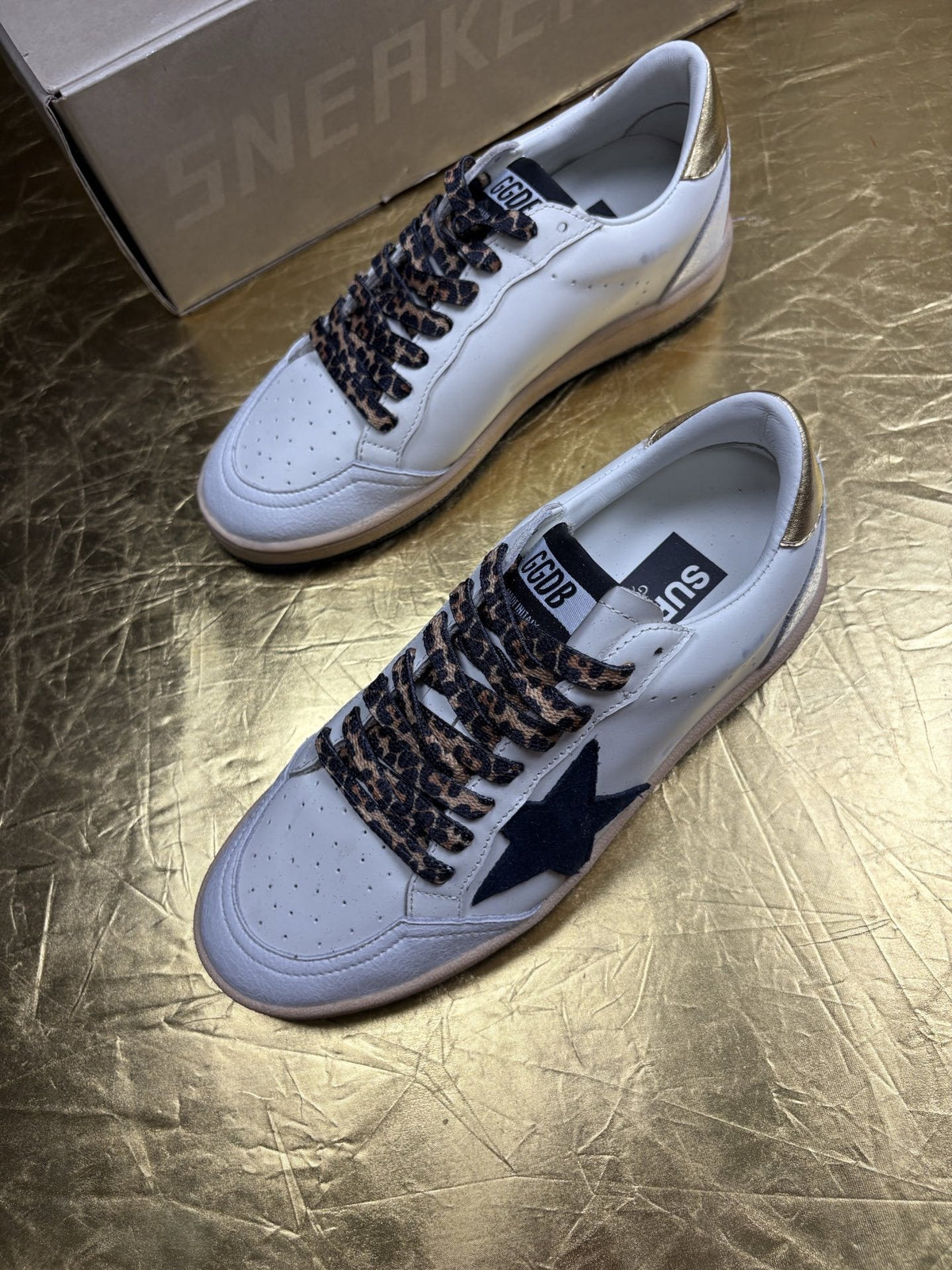Golden Goose Star Low-Top Sneakers - Leopard-Print Laces