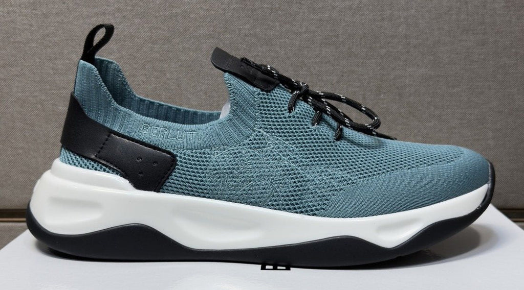 Berluti Dusty Blue Lace-Up Sneakers