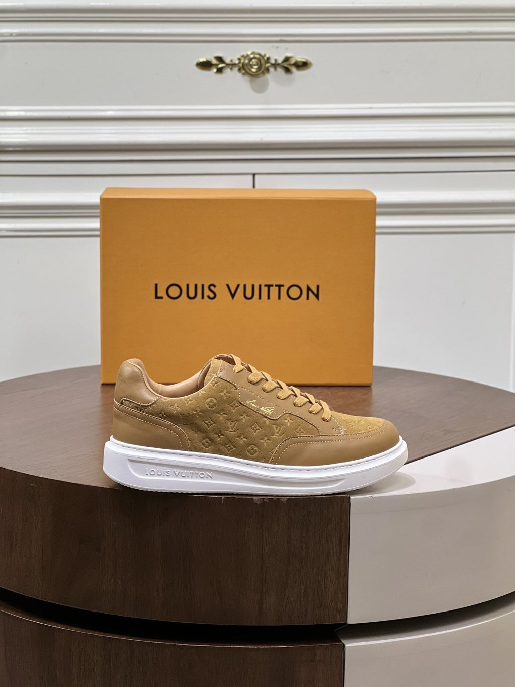 Louis Vuitton Tan Monogram Low-Top Sneakers