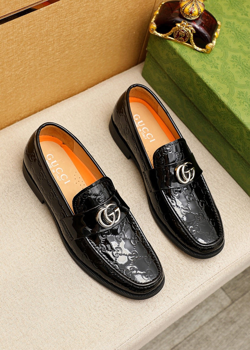 Gucci Black Glossy Loafers