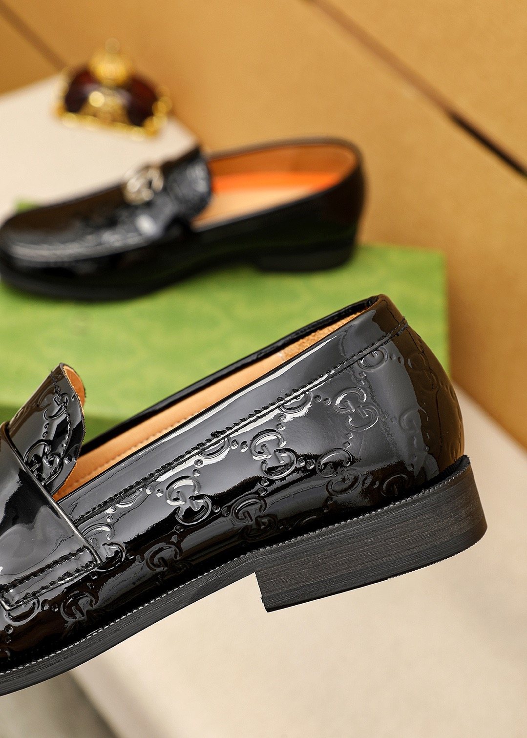 Gucci Black Glossy Loafers
