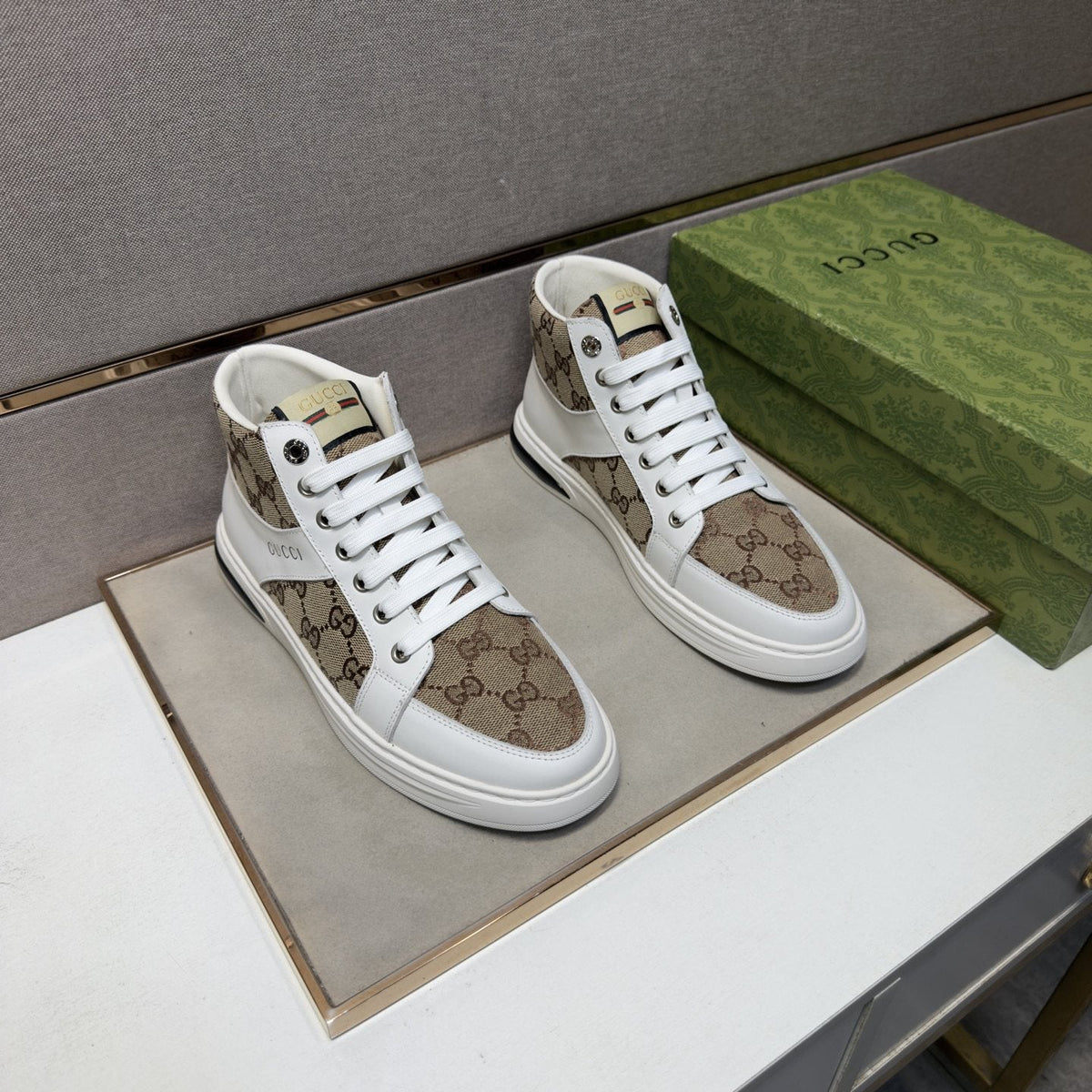 Gucci Men's Patterned High-Top Sneakers