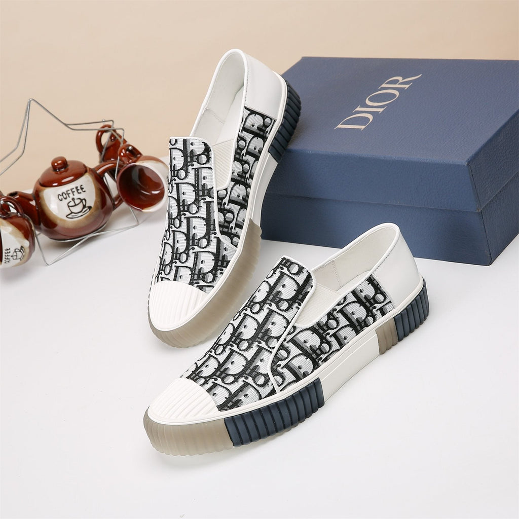 Dior Patterned Slip-On Sneakers