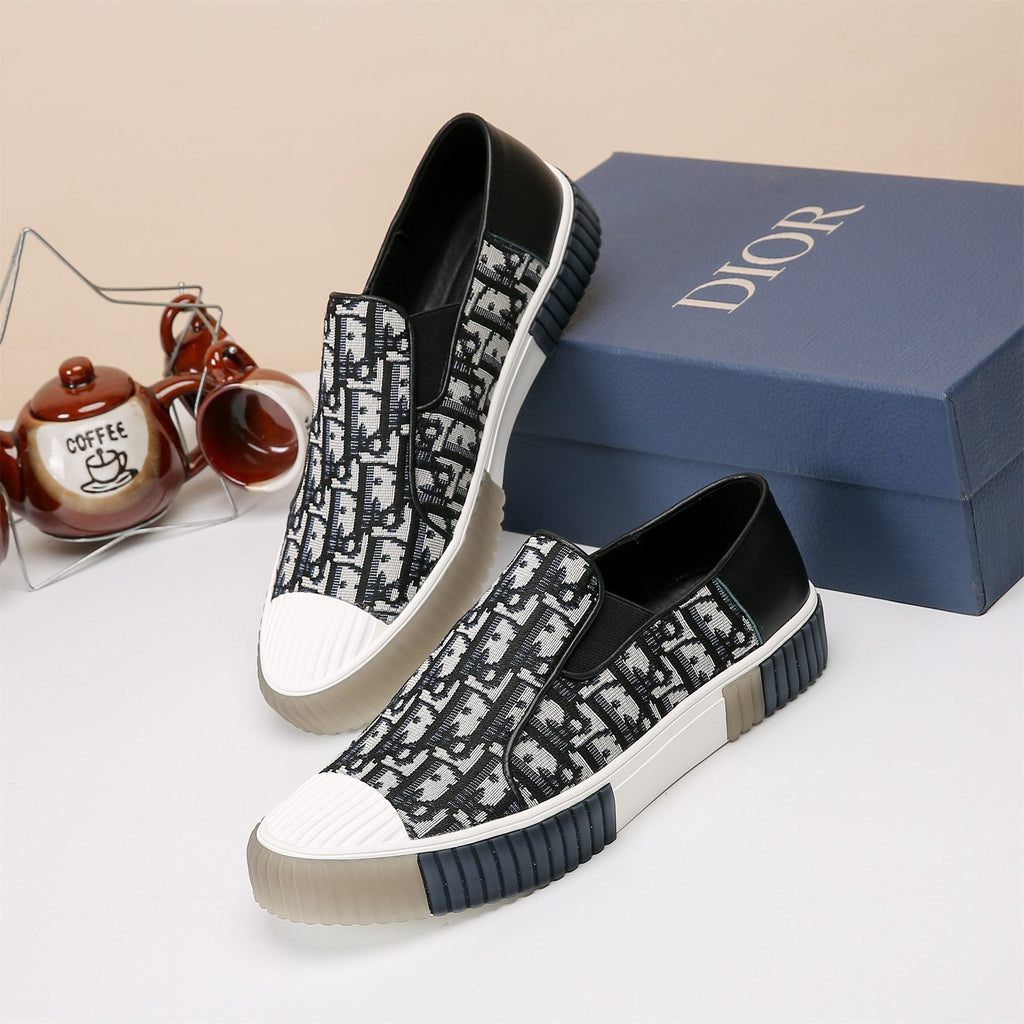 Dior Patterned Slip-On Sneakers