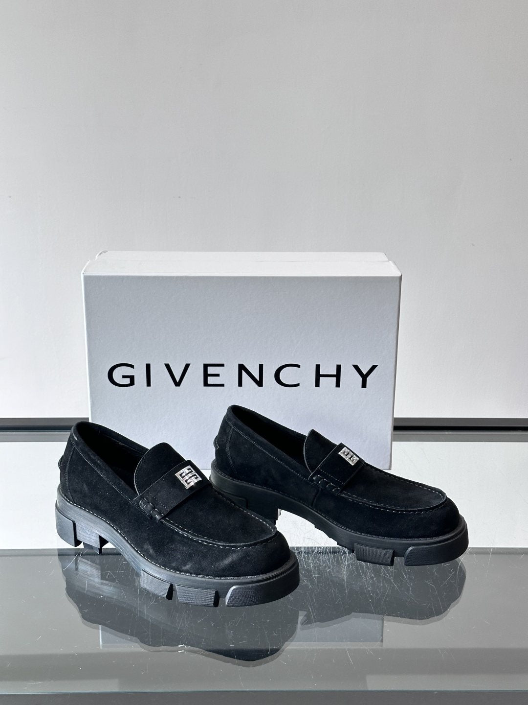 Givenchy Men's Suede Lug-Sole Loafers