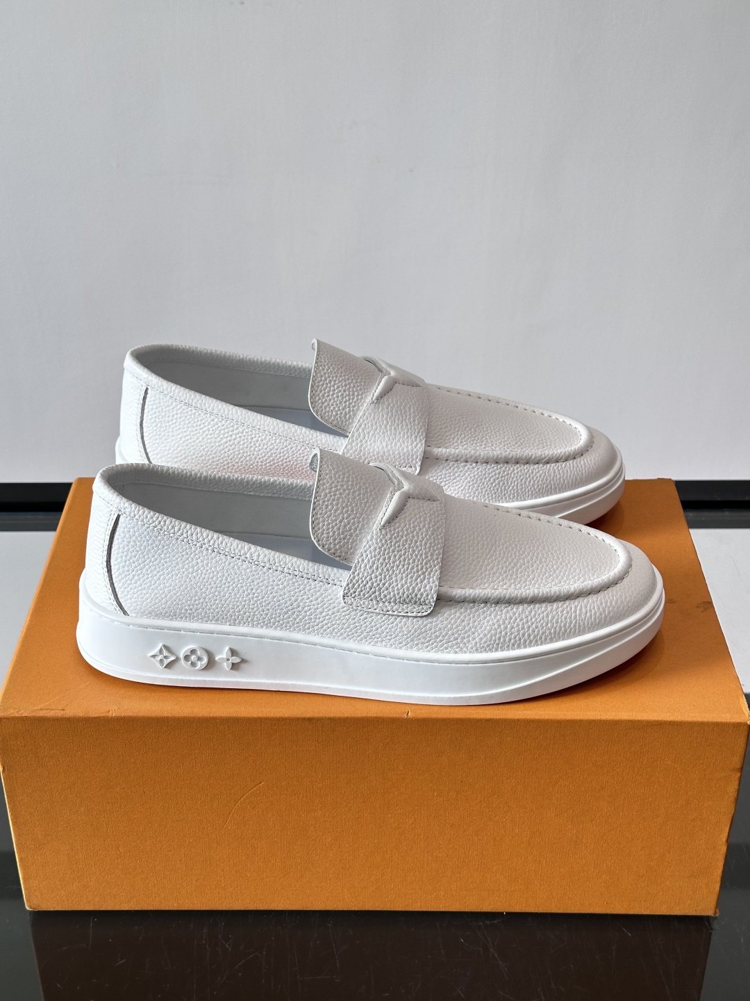 Louis Vuitton Textured Platform Slip-On Loafers