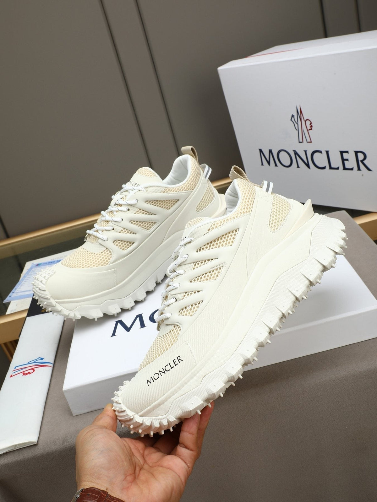 Moncler Men's Lug-Sole Trail Sneakers