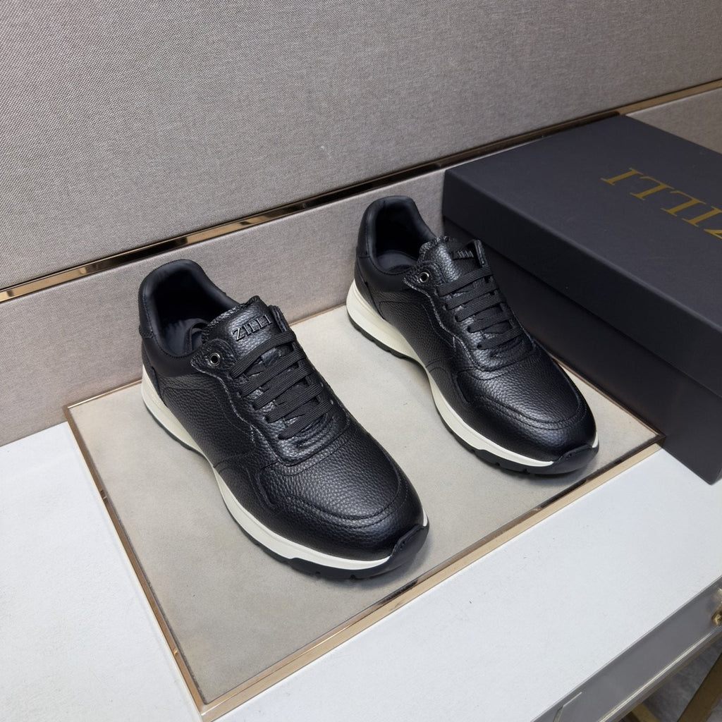 ZILLI Panel-Detail Lace-Up Sneakers