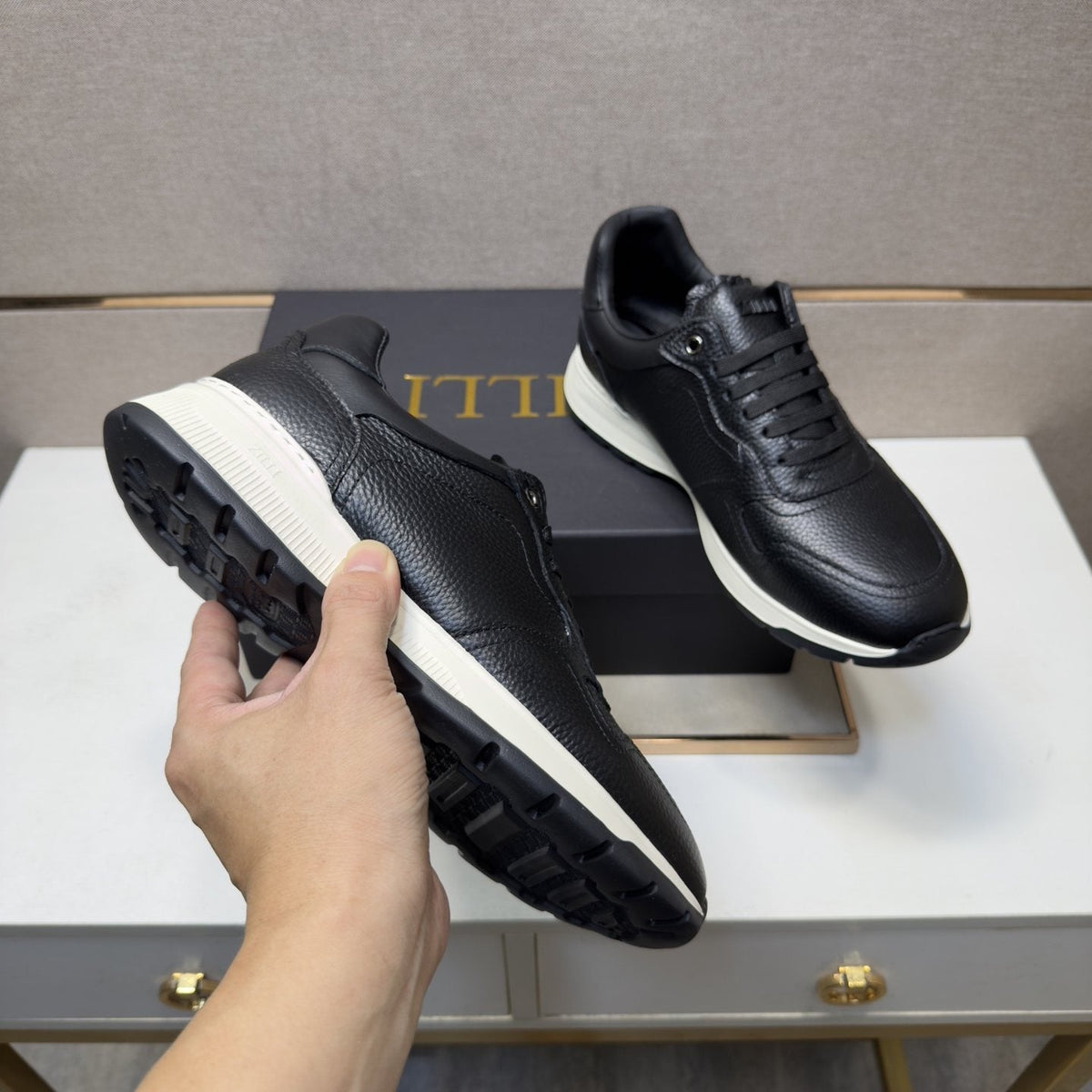 ZILLI Panel-Detail Lace-Up Sneakers