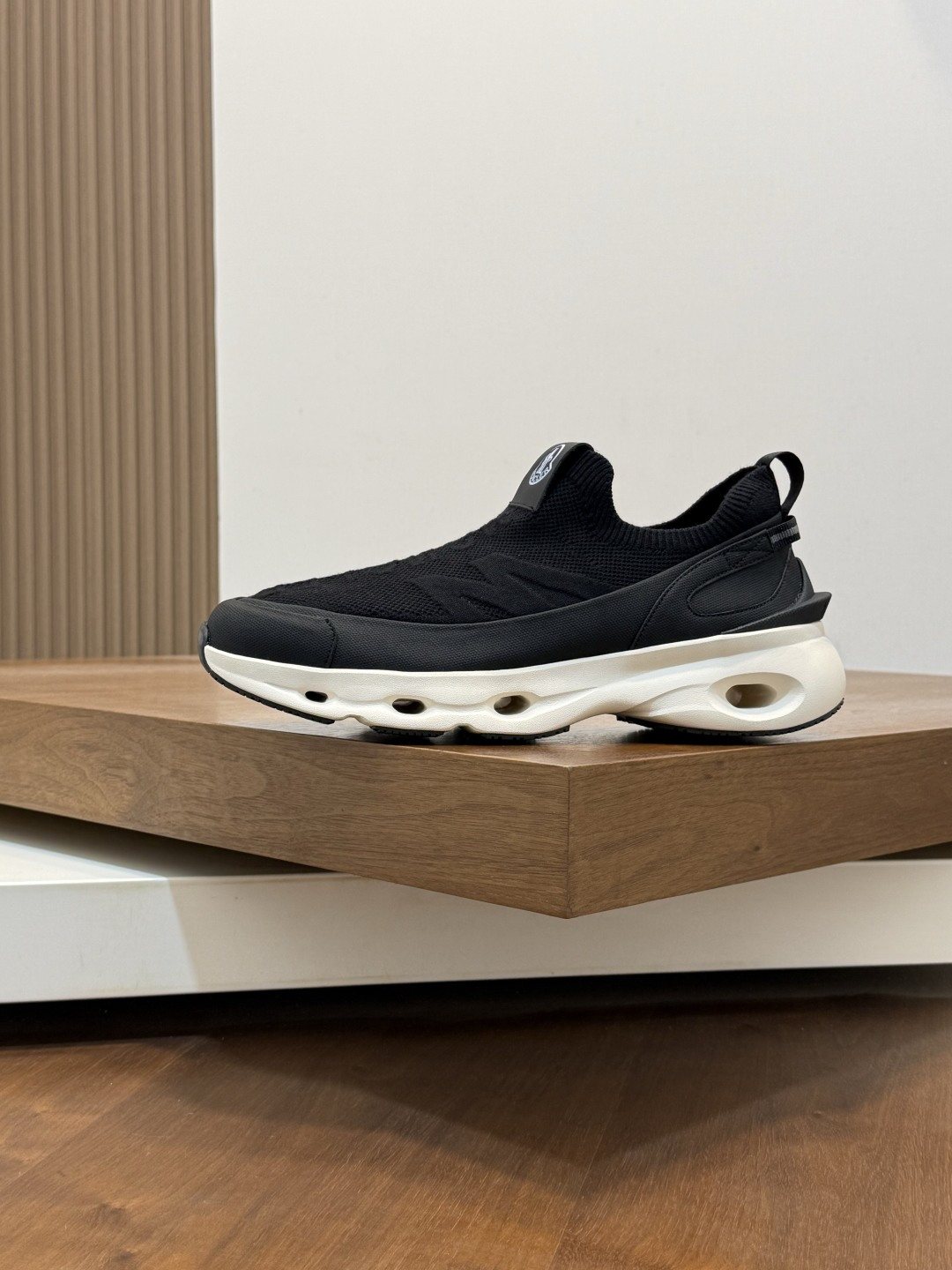 Moncler Men's Off-White Slip-On Sneakers