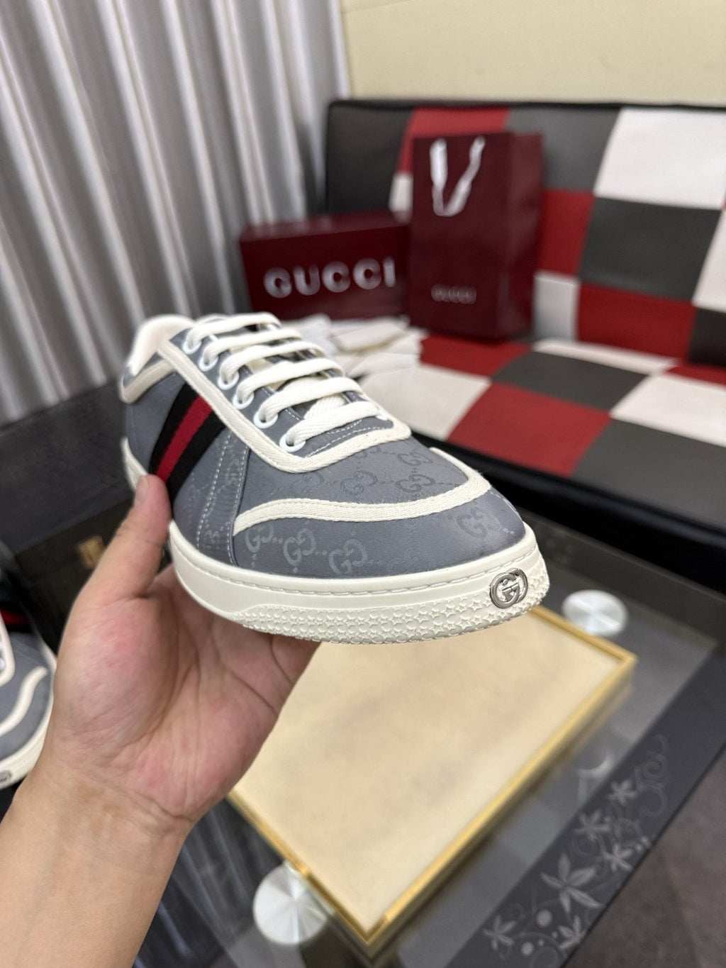 Gucci Striped Low-Top Sneakers