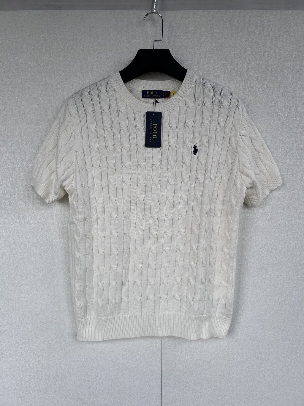 Ralph Lauren Short-Sleeve Cable-Knit Sweater